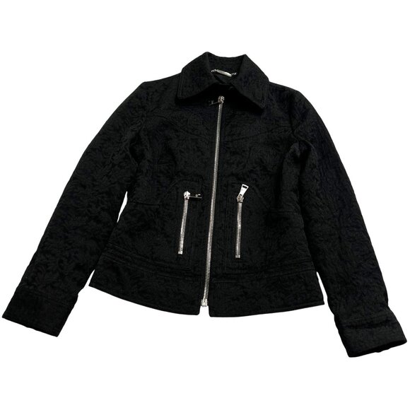 Dolce & Gabbana Brocade Textured Silk Lined Jacket in Black - Picture 1 of 4